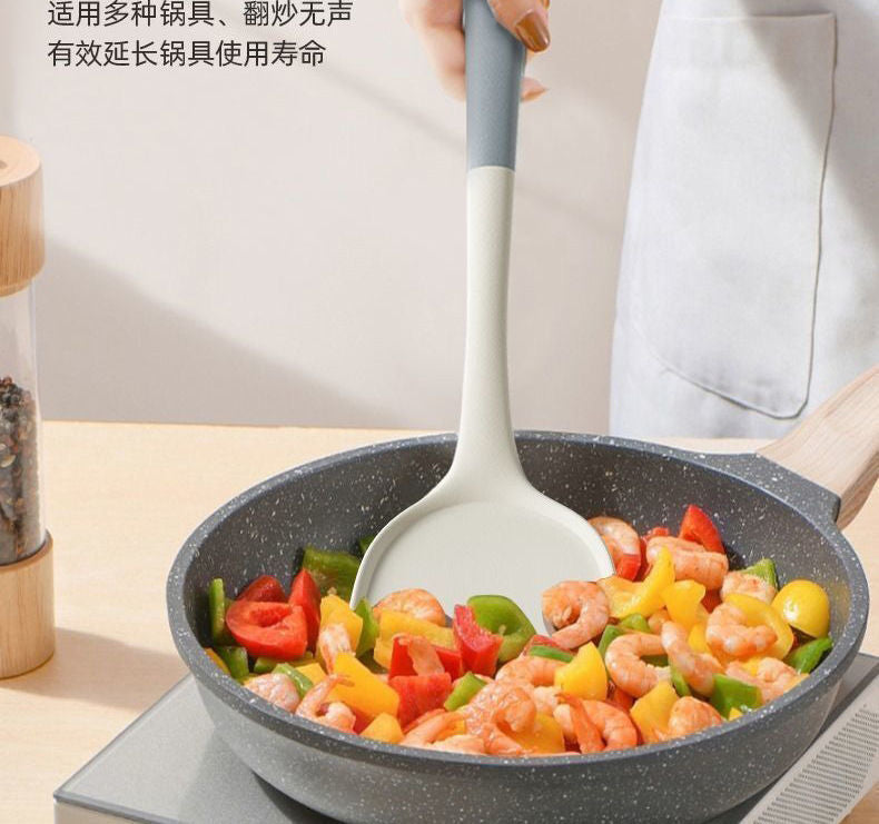 Food Grade Silicone Shovel Non-Stick Special Sticker High Temperature Resistant Silicone Shovel Protecting Pot Household Cooking Shovel Soup Spoon