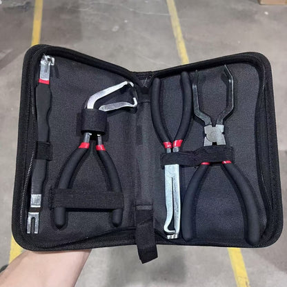 Red and black elbow 60 degree power-off pliers bolt pliers multi-purpose pliers car oil pipe separation harness pliers cross-border pliers