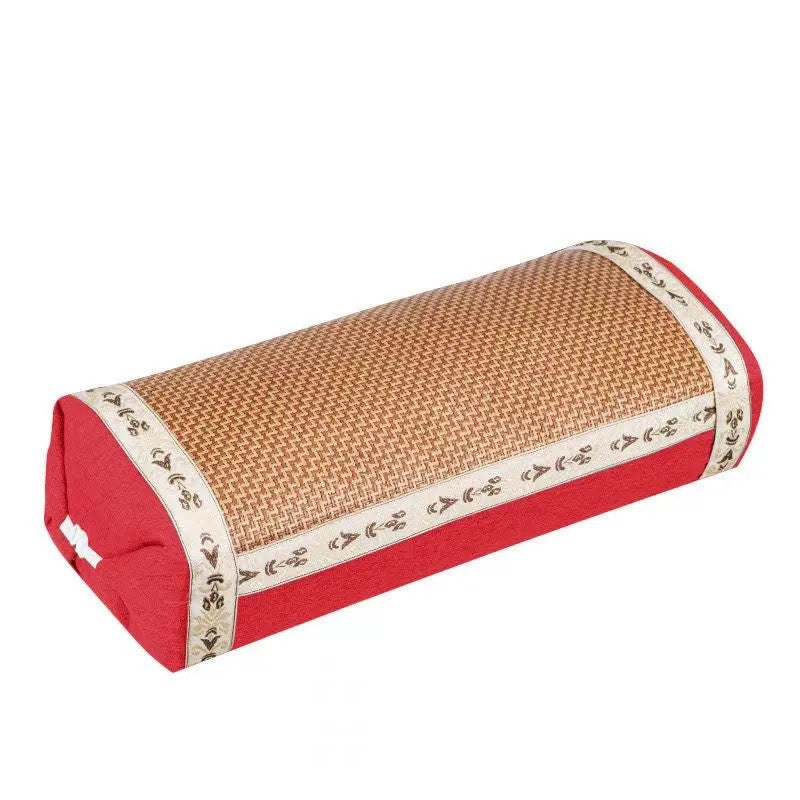 Mugwort Cervical Spine Pillow Bamboo Leaf Pure Cotton Triangular Cervical Spine Pillow Teacher's Day Pillow Gift Box Multifunctional Mugwort Pillow