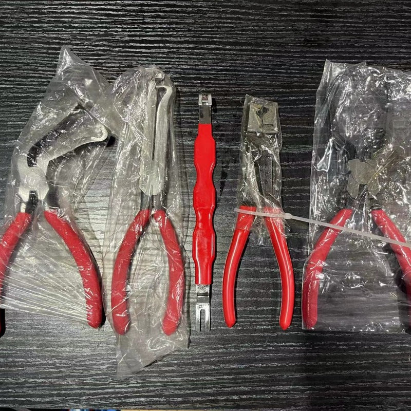 Red and black elbow 60 degree power-off pliers bolt pliers multi-purpose pliers car oil pipe separation harness pliers cross-border pliers