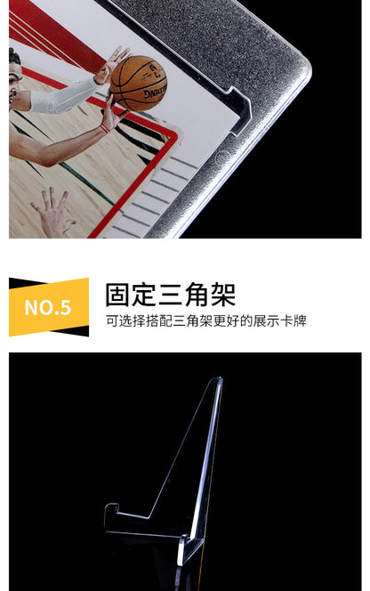 35Pt Shell Card Holder Acrylic Strong Magnetic Card Holder Stand Small Card Protective Cover Album Storage Id Card Meal Card