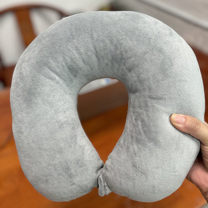 2025 New Cross-Border U-Shaped Pillow Portable Pp Cotton Office Nap Cervical Pillow Car High-Speed Rail Neck Pillow Wholesale