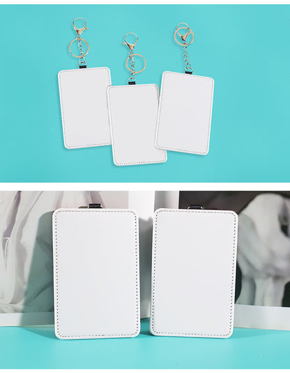 Heat Transfer Sublimation Traffic Card Holder Work Id Card Holder with Printable Designs, Keychain, White Disney Card Holder