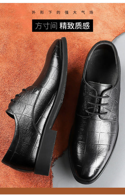 Ba Totem Summer Men's Shoes Genuine Leather Hollow Breathable Leather Shoes Men's Shoes Men's Korean Fashionable Business Dress Shoes Men's