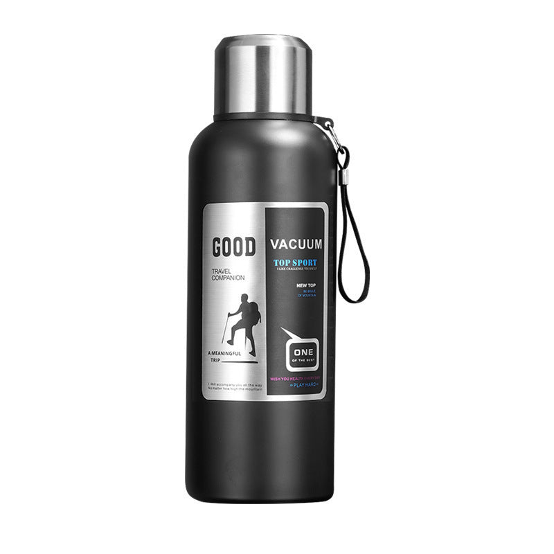 Large Capacity 316 Stainless Steel All-Steel Pot Men's Outdoor Travel Mountaineering Portable Thermos Cup Wholesale Cross-Border