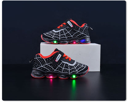 Spring and Autumn Kidsren's Shoes, Kidsren's Luminous Light Shoes, Men's and Women's Running Shoes, Baby Flash Shoes, Led Light-Up Sports Shoes, Mesh