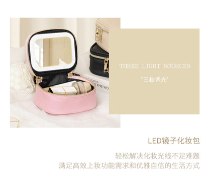 Cosmetic Bag with LED Light Portable small size Cosmetic Case Travel Cosmetic Storage Box