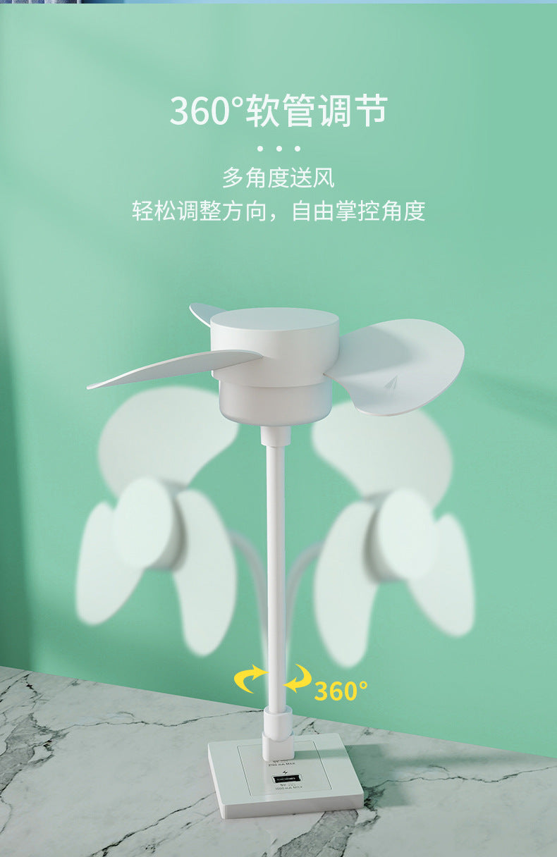 High-Quality Multifunctional USB Fan, Integrated Fan for Home Use, Bedroom, Universal Flexible Hose, Small Cyclone Fan for Bathroom