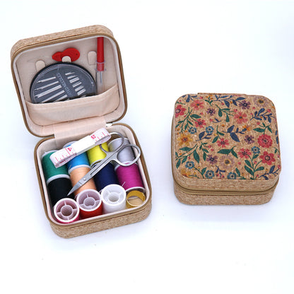Amazon Cross-Border Household Practical Portable Multi-Functional Retro Sewing Box Sewing Kit Sewing Hand Sewing Set Tool