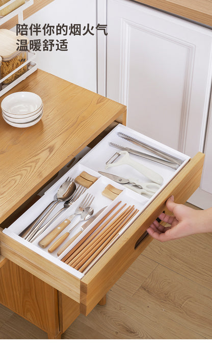 Drawer Retractable Storage Box Cosmetics Sundries Compartment Storage Box Partition Organizer Box Home Kitchen Tableware