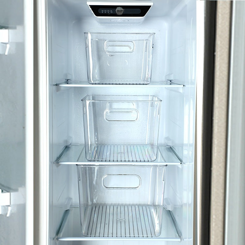 Multi-size Transparent Refrigerator Storage Box Snacks and Sundries Storage Box Cosmetic Finishing Multifunctional Transparent Superposable