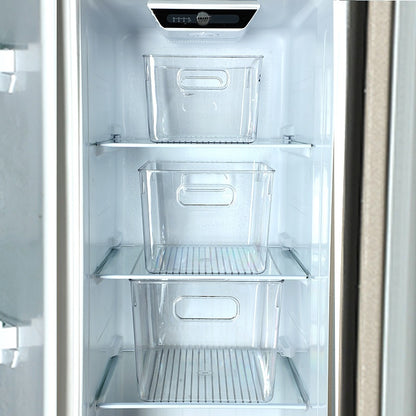 Multi-size Transparent Refrigerator Storage Box Snacks and Sundries Storage Box Cosmetic Finishing Multifunctional Transparent Superposable