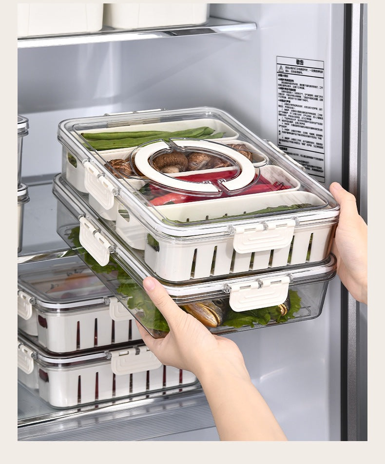 Fresh-Keeping Box Plastic Storage Thickeneded Refrigerator Dust-Proof Finishing Household Artifact Special Kitchen New Plastic Box