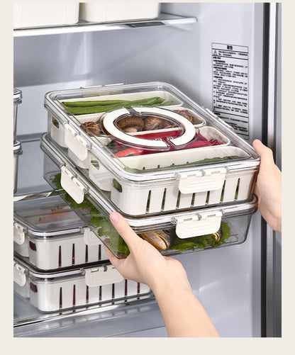 Fresh-Keeping Box Plastic Storage Thickeneded Refrigerator Dust-Proof Finishing Household Artifact Special Kitchen New Plastic Box