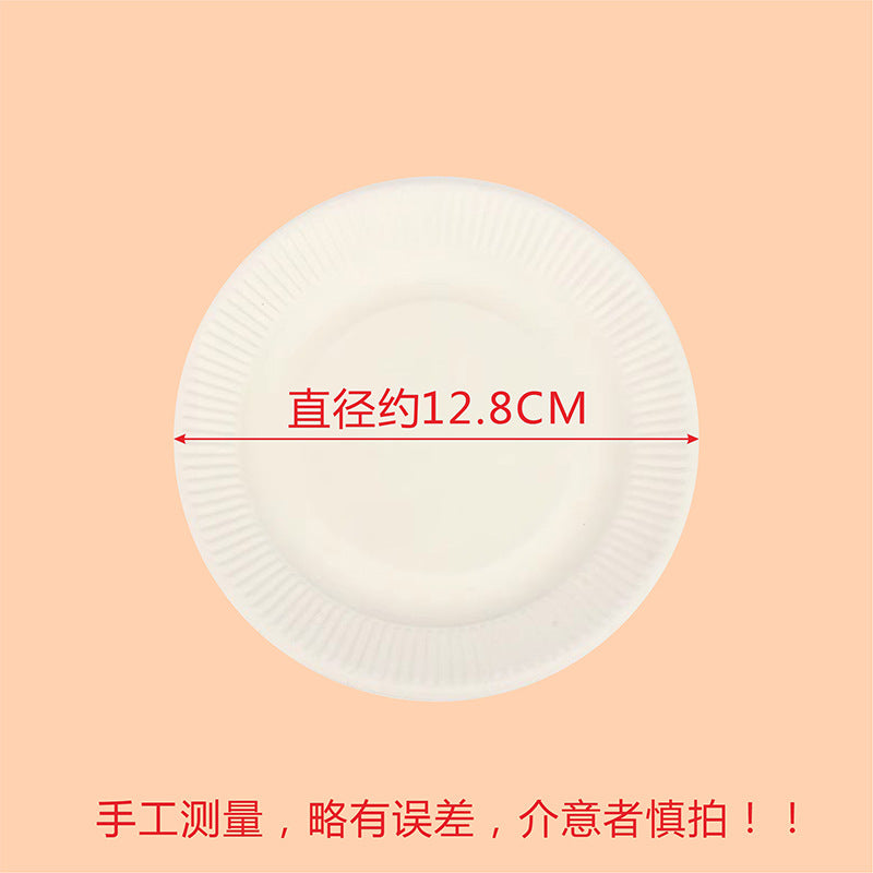 20 Pack Birthday Cake Plate Picnic Party Tableware Paper Plate Kindergarten Art Painting White Paper Plate