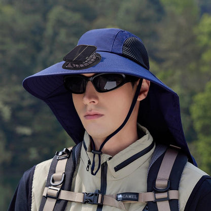 Solar Fan Hat, Summer Shawl, Neck Protection, Sun Protection Hat, Men's Outdoor Fishing and Hiking Hat, New Style Hat