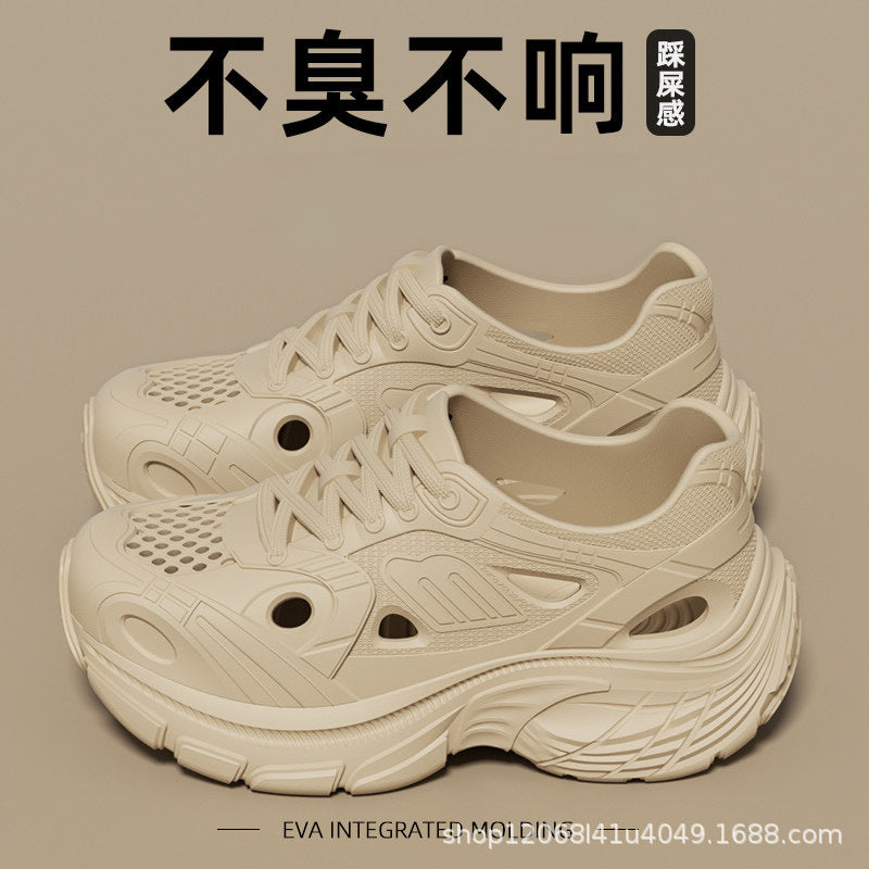New Style Eva Thickened 5cm Height-Increasing Soft Sole Comfortable Versatile Dad Shoes Outdoor Closed-Toe Sandals for Couples