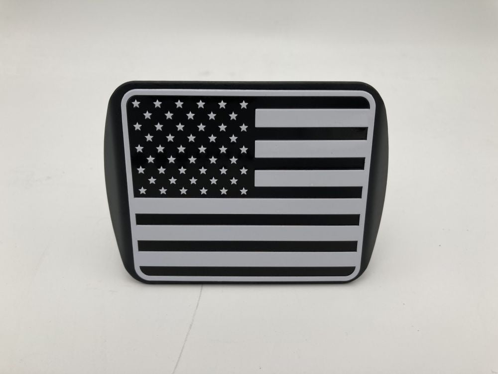 3D three-dimensional red national flag metal trailer hook dust plug car plug cover trailer square port plug American trailer cover