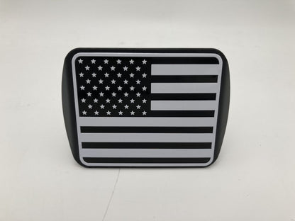 3D three-dimensional red national flag metal trailer hook dust plug car plug cover trailer square port plug American trailer cover