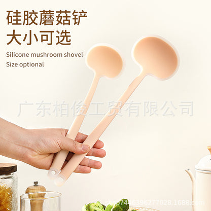 In-Stock Mushroom Spatula Silicone Spatula Food-Grade Spatula Non-Stick Pan Special Full-Cover Spatula Cross-Border Exclusive Manufacturer Direct Shipment