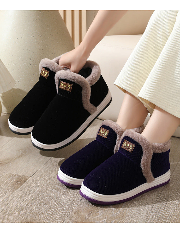 All-Inclusive Handmade Cotton Slippers for Women, Autumn and Winter Home Indoor Warm Dad Old Cotton Shoes Wholesale for Middle-Aged and Elderly Men