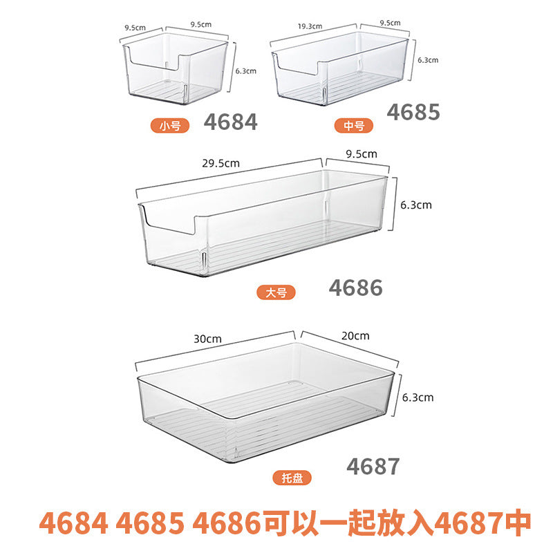 Enlarge 40cm Long Transparent Box Narrow Long Square Storage Box 15cm Wide Water-tight Drawer Finishing