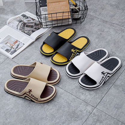 Men's Slippers Summer New Thick Bottom Non-Slip Home Indoor Couple Household Sandals and Slippers Men's Summer Outfit