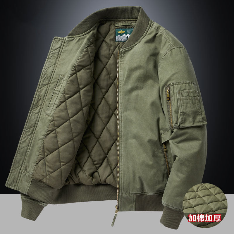 American Retro New Baseball Uniform Jacket Men's Autumn and Winter Bomber Jacket Men's Casual Workwear Top Men's Style
