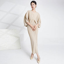 Miyake Hot Selling Dress Commuting Women's Summer Design Niche Drape Temperament Fashionable Elegant Tassel Midi Skirt