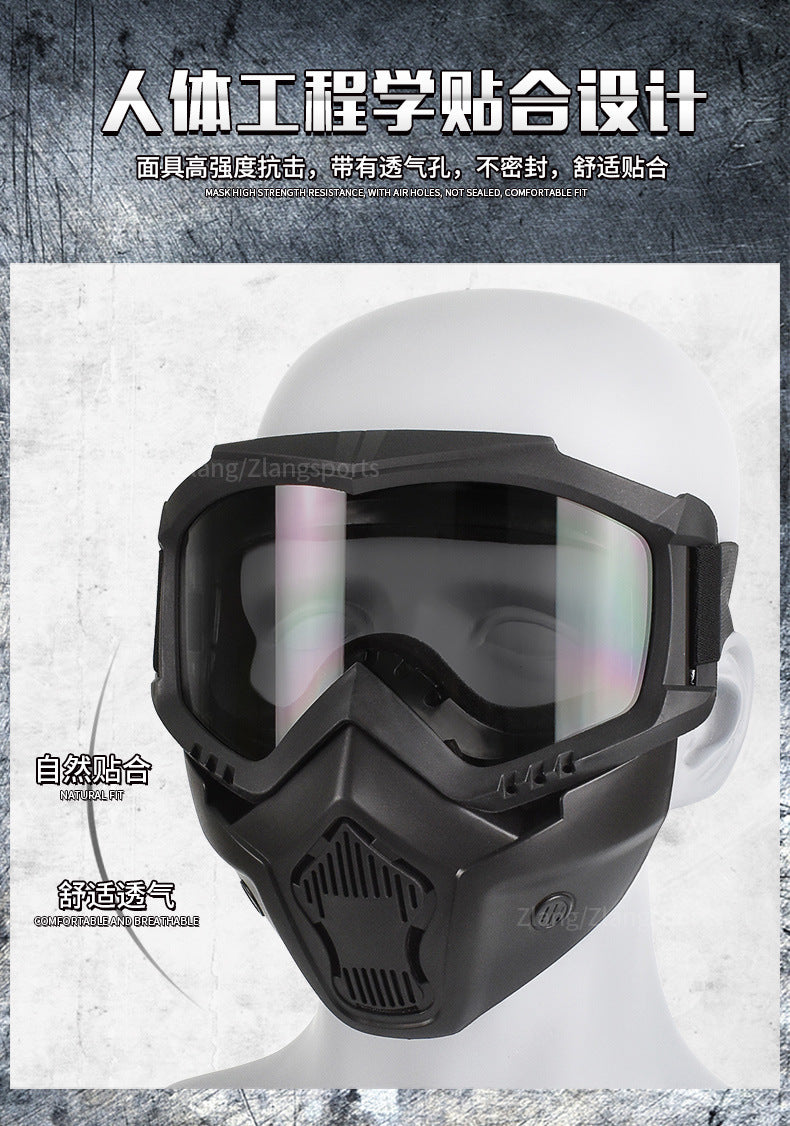 Zlang tactical mask outdoor riding cross-country skiing goggles mask lens 3mm outdoor CS protective equipment