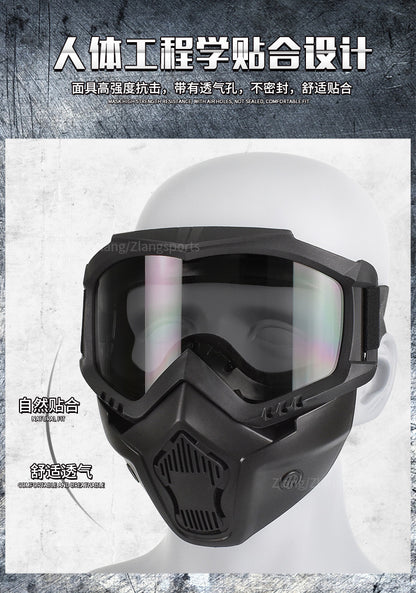 Zlang tactical mask outdoor riding cross-country skiing goggles mask lens 3mm outdoor CS protective equipment