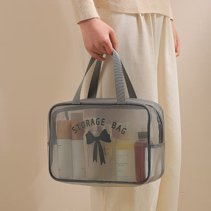 Bath Bag, Satchel Basket, Toiletry Bag, Men's Toothbrush Supplies, Mesh Bath Bag, Travel Swimming Storage, Waterproof