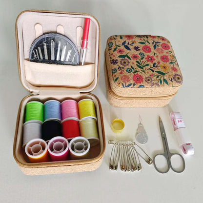 Amazon Cross-Border Household Practical Portable Multi-Functional Retro Sewing Box Sewing Kit Sewing Hand Sewing Set Tool