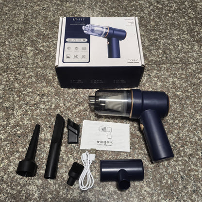 Car-Mounted Wireless Dust Blower Vacuum Cleaner, Portable Handheld Small High-Suction Car Vacuum Cleaner, All-In-One Blowing and Suction Machine for Cars
