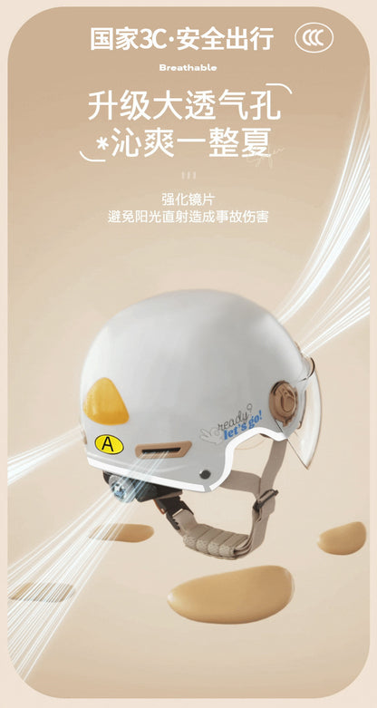 New National Standard 3C certified electric car helmet men and women Four Seasons universal sun protection electric car helmet lightweight half helmet