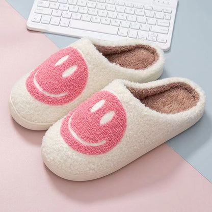 New Cross-Border Winter Smiling Face Cotton Slippers for Children Wholesale Home Couple Indoor Warm Slippers Winter Women