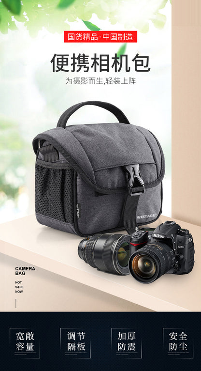 New Photography Mirrorless Bag Slr Camera Bag Shoulder Bag Storage Digital Bag Diagonal Stand-Alone Bag Lightweight Waterproof Bag