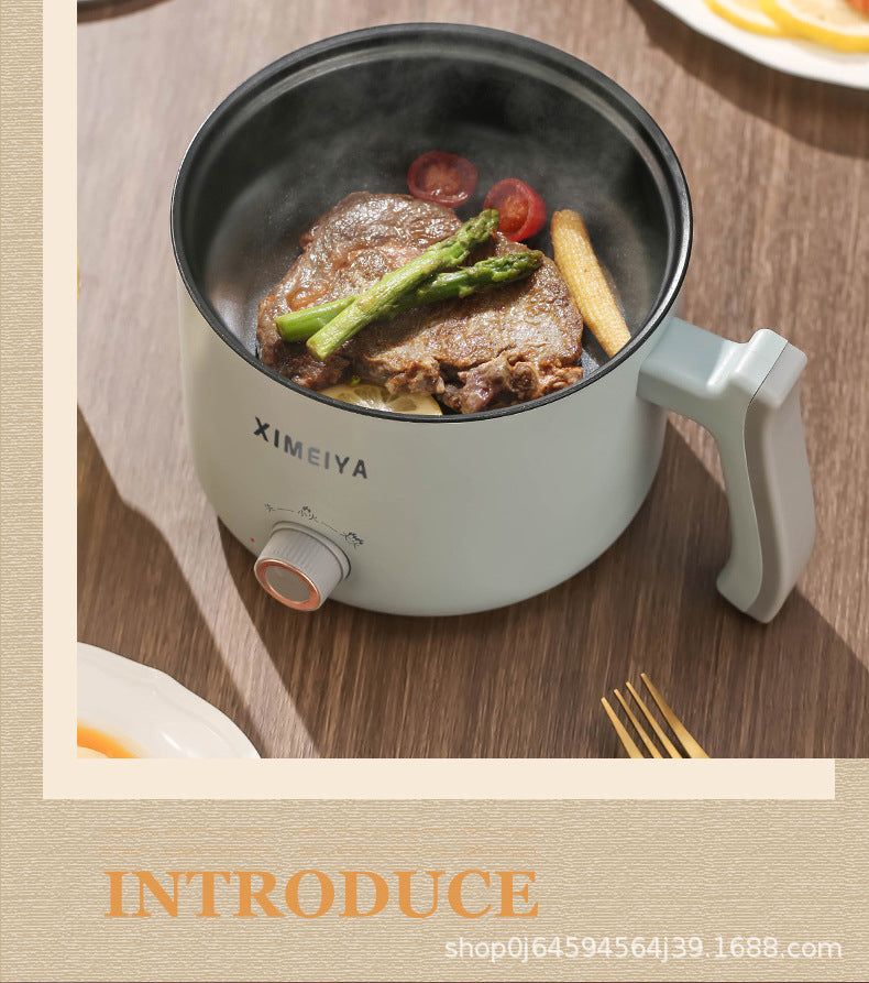 Electric Cooking Pot Student Home Kitchen Dormitory Multi-functional Electric Wok Integrated Pot Non-stick Pot Noodle Cooking Porridge Electric Hot Pot