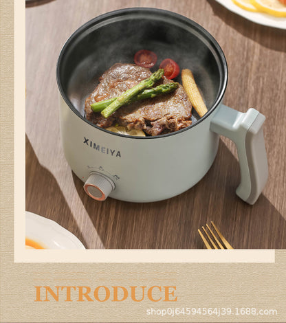 Electric Cooking Pot Student Home Kitchen Dormitory Multi-functional Electric Wok Integrated Pot Non-stick Pot Noodle Cooking Porridge Electric Hot Pot