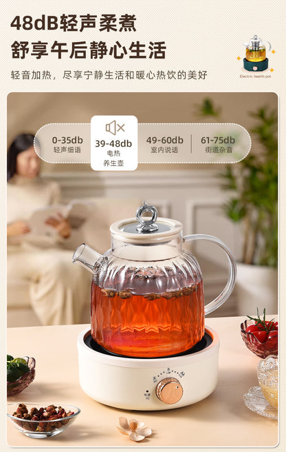 Health Pot Multifunctional Home Office Thickened Glass New Tea Maker Kettle Flower Tea Pot Gift 110V