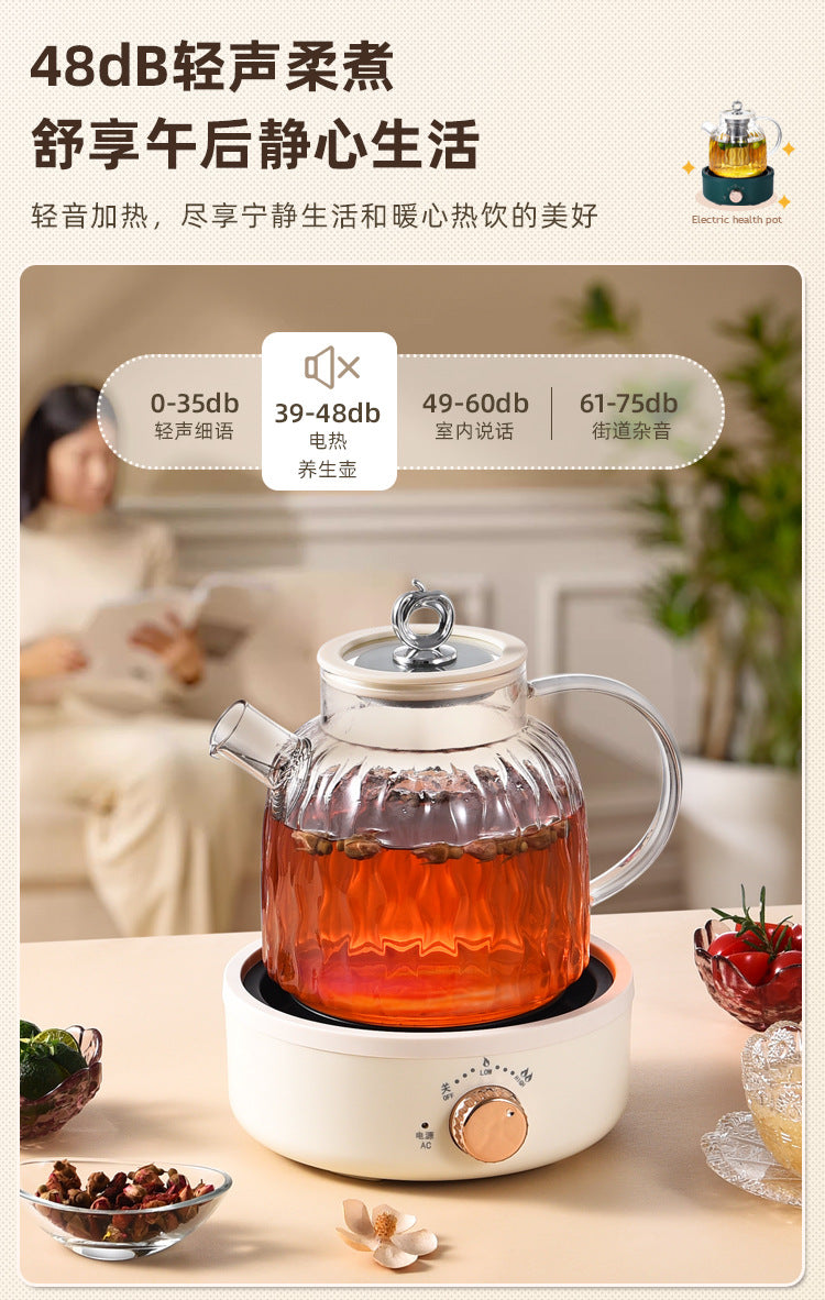 All-Glass Health Pot Multi-Functional Home Office New Insulated Tea Boiler Water Kettle Flower Teapot 110V
