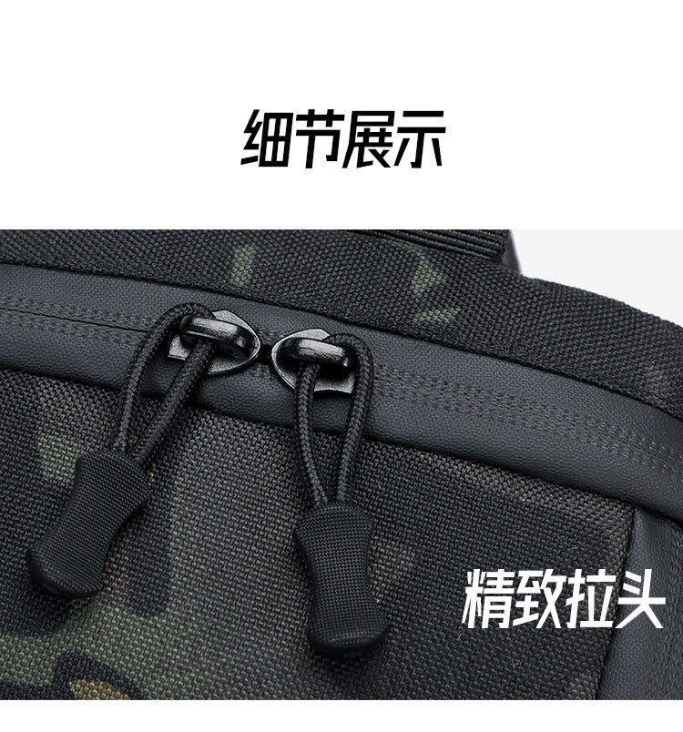 Men's Tactical Chest Bag, Crossbody Bag, Functional Outdoor Travel Lightweight Camouflage Shoulder Bag, Multi-Functional Lure Backpack
