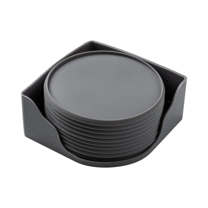 Wholesale Round 10cm Silicone Coaster Set with Cup Holder for Storing Food-Grade Tea Cups