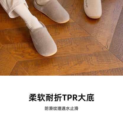 Silent Cotton Slippers for Women, Autumn and Winter 2026 New Model, Indoor Home Warm Plush Massage Detachable Cotton Slippers for Men