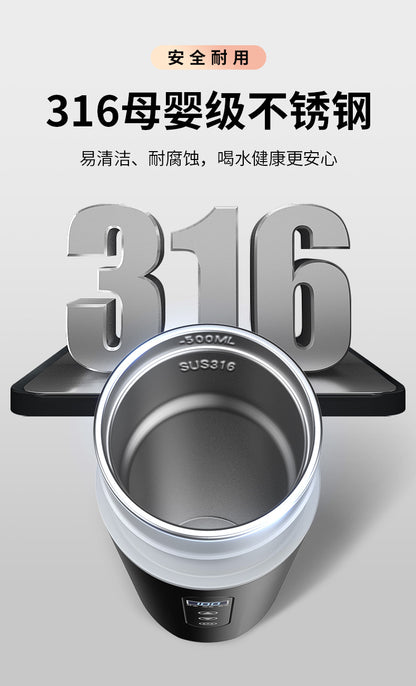 Car heating water cup 2024 new 12v24v universal usb insulation integrated size truck heating water cup