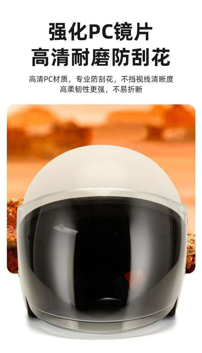Suitable for Electric Vehicle Helmets, Autumn and Winter All-Season Helmets, Unisex Cold-Proof and Warm Motorcycle Lightweight Helmets