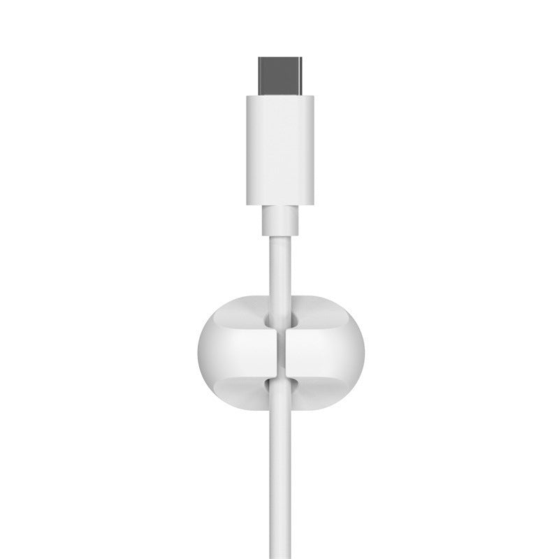New desktop charging data cable holder multi-port creative storage wire silicone cable organizer hub