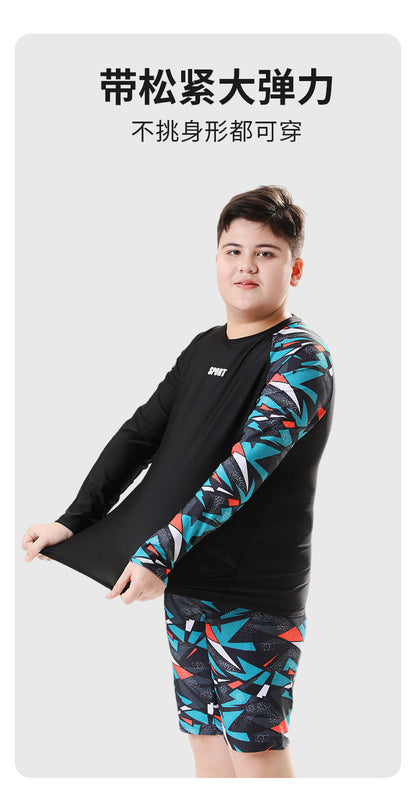 Children's Swimwear Boys' Swim Trunks 2026 New Model Kids' Swimwear for Older Children Youth Two-Piece Hot Spring Swimwear