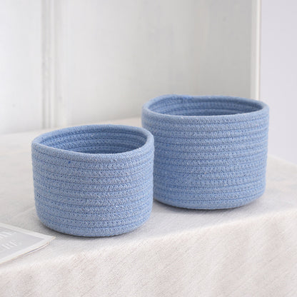 Small Cotton Rope Under-Bed Storage Box, Woven Under-Bed Storage Basket, Snack Basket, Home Storage Organizer