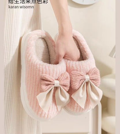 Cotton Slippers for Women in Autumn and Winter Home Non-Slip Thick-Soled Plush Indoor Home Slippers for Couples Plus Plush Slippers